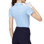 ジャカード生地の襟付き半袖トップス（レディース）