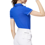 ジャカード生地の襟付き半袖トップス（レディース）