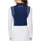 スタンドカラーのアイスシルク日焼け防止スリーブ