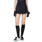 印花高腰A字女短褲裙