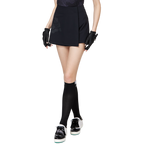 印花高腰A字女短褲裙