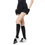 印花高腰A字女短褲裙