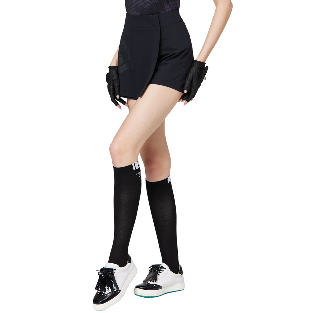 プリントハイウエストAラインレディースショートスカート