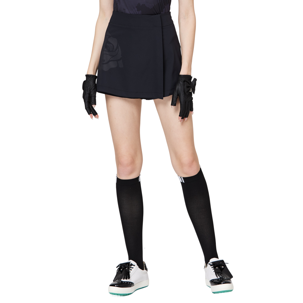 プリントハイウエストAラインレディースショートスカート