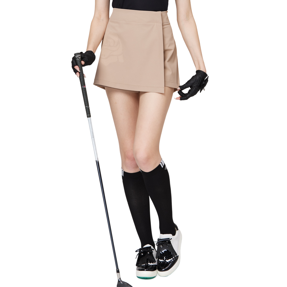 プリントハイウエストAラインレディースショートスカート