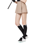 印花高腰A字女短褲裙