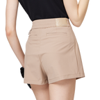 印花高腰A字女短褲裙