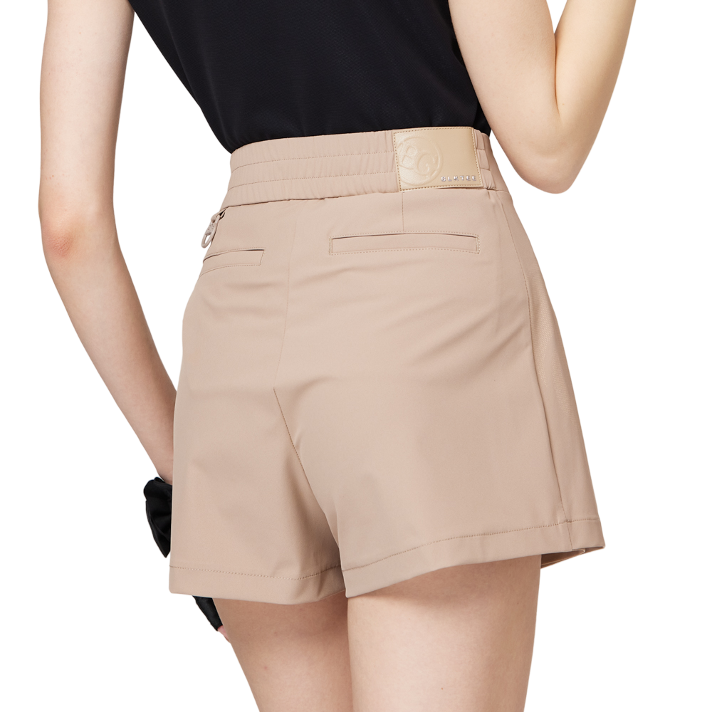 印花高腰A字女短褲裙