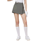 印花高腰A字女短褲裙