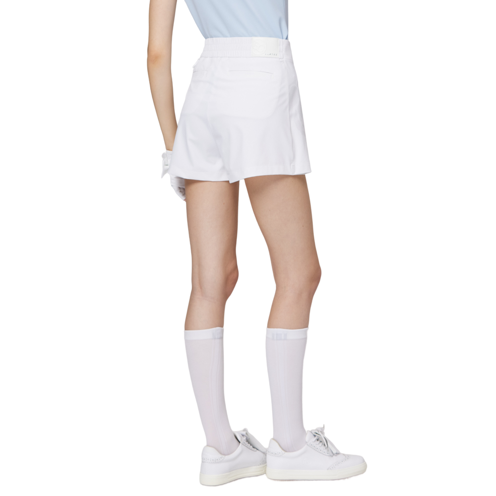 印花高腰A字女短褲裙