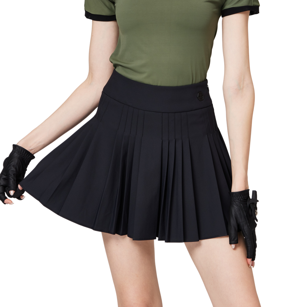 ハイウエストのレディースプリーツスカート