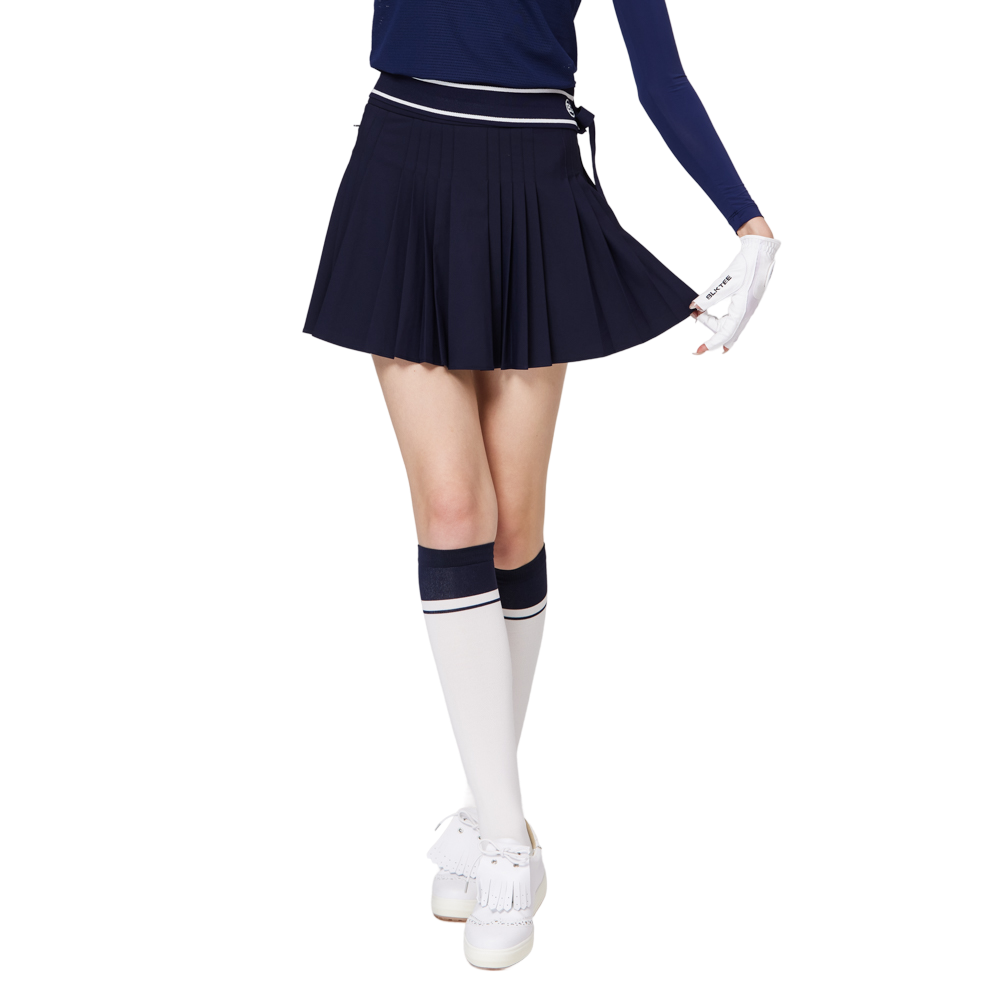 ハイウエストのレディースプリーツスカート