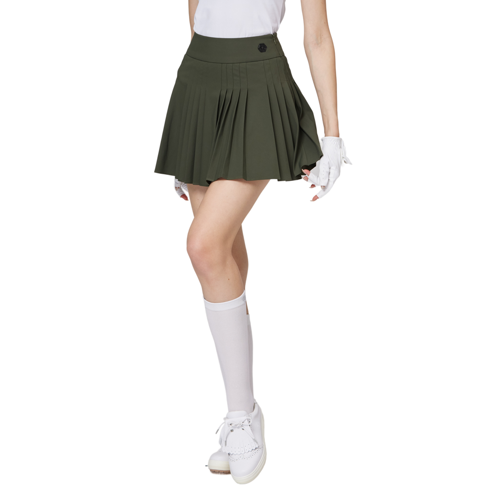 ハイウエストのレディースプリーツスカート
