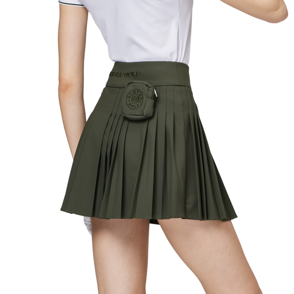 ハイウエストのレディースプリーツスカート
