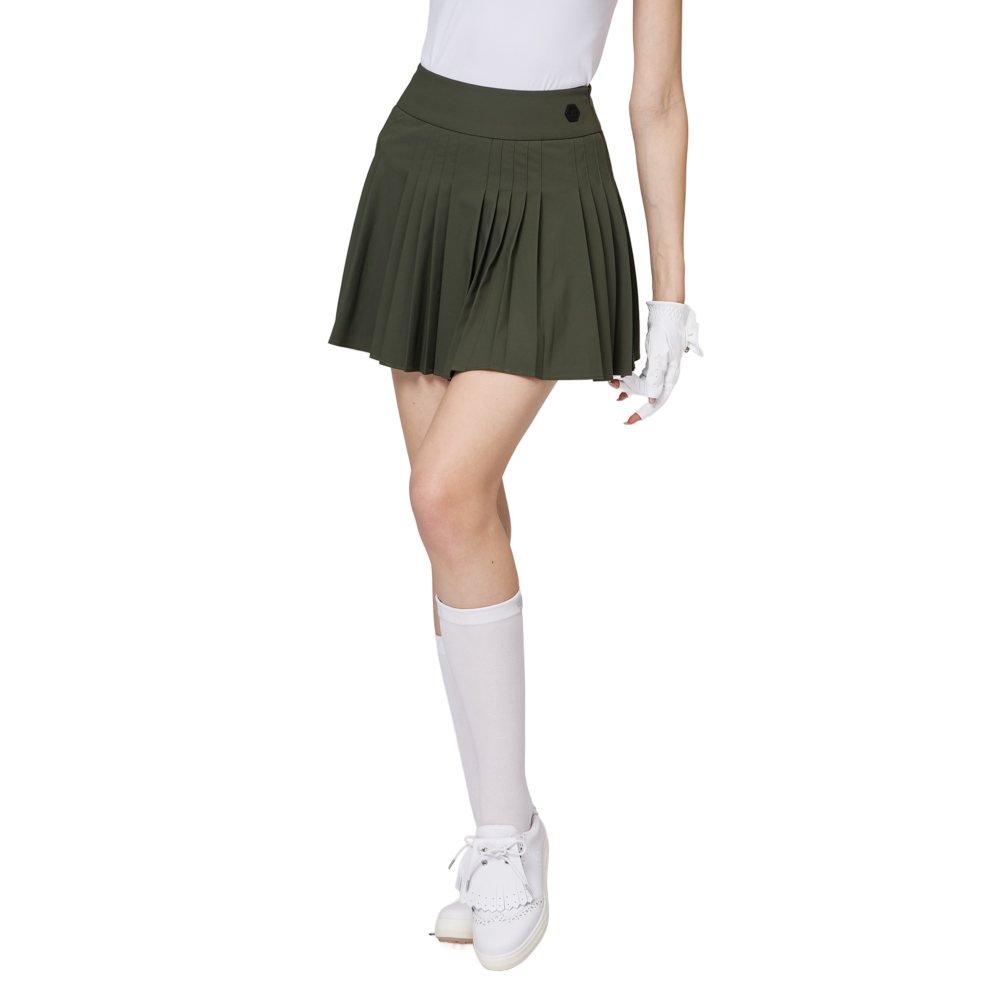 ハイウエストのレディースプリーツスカート