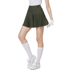 ハイウエストのレディースプリーツスカート