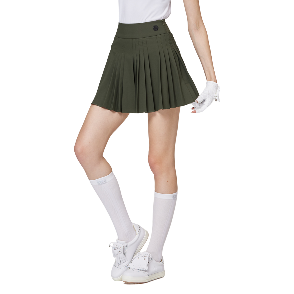 ハイウエストのレディースプリーツスカート