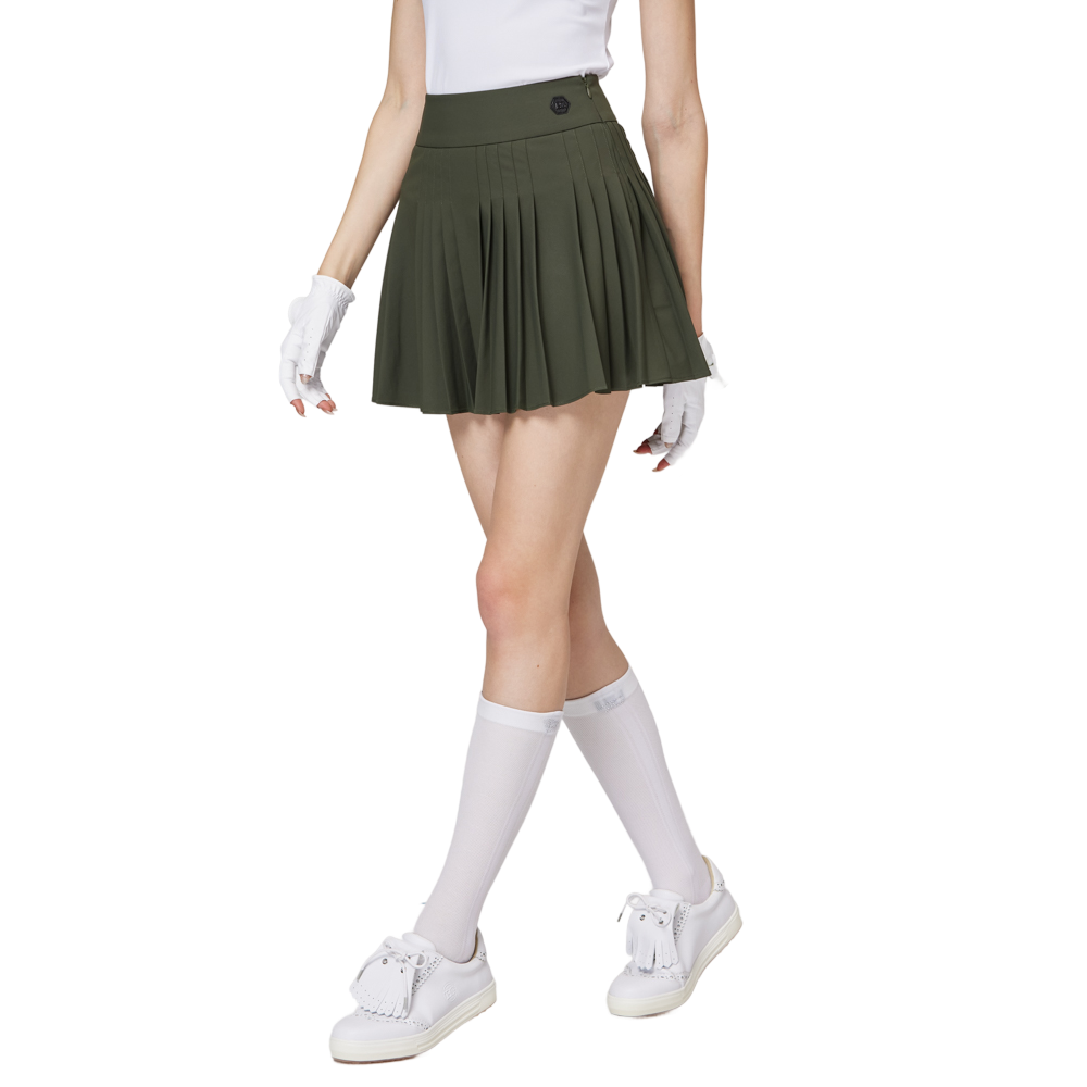 ハイウエストのレディースプリーツスカート