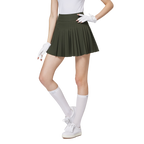 ハイウエストのレディースプリーツスカート