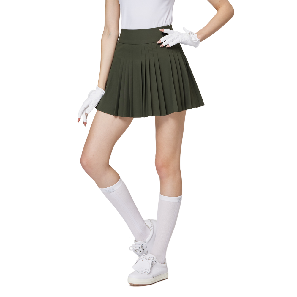 ハイウエストのレディースプリーツスカート
