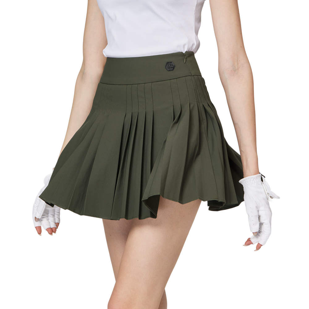 ハイウエストのレディースプリーツスカート