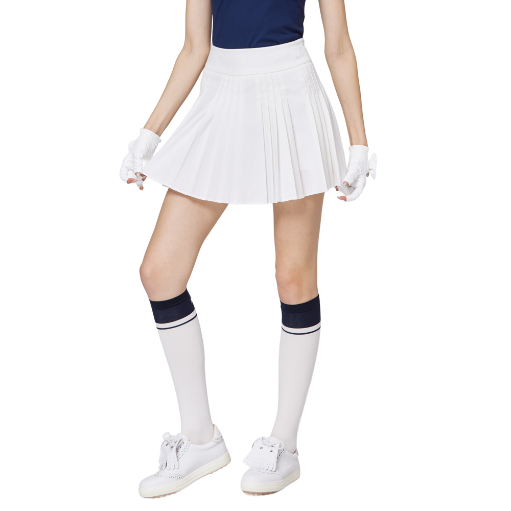 ハイウエストのレディースプリーツスカート