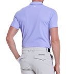 Men's imported striped short-sleeved shirt (light purple)