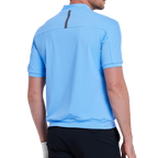 Men's moisture-wicking short-sleeved shirt (light blue)
