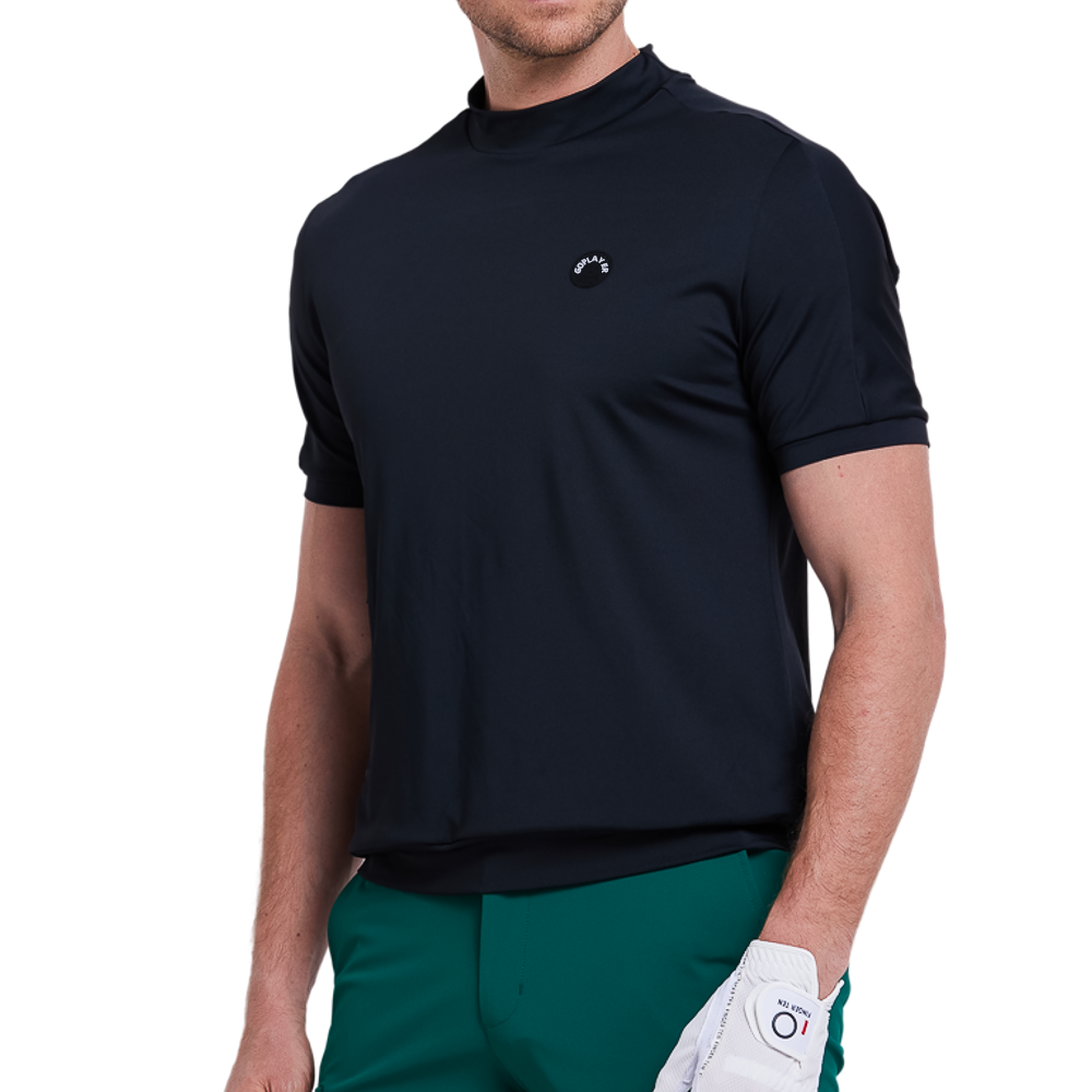 メンズ吸湿速乾半袖シャツ（ブラック）