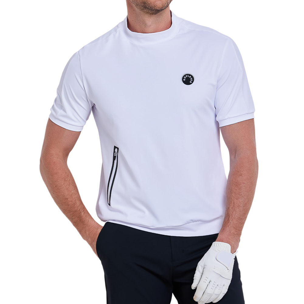 メンズ吸湿速乾半袖シャツ（ホワイト）