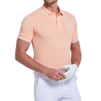 Men's Ice-Feel Jacquard Short-Sleeve T-Shirt (Orange)