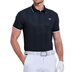 メンズ アイスフィール ジャカード 半袖Tシャツ（ブラック）