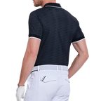 メンズ アイスフィール ジャカード 半袖Tシャツ（ブラック）