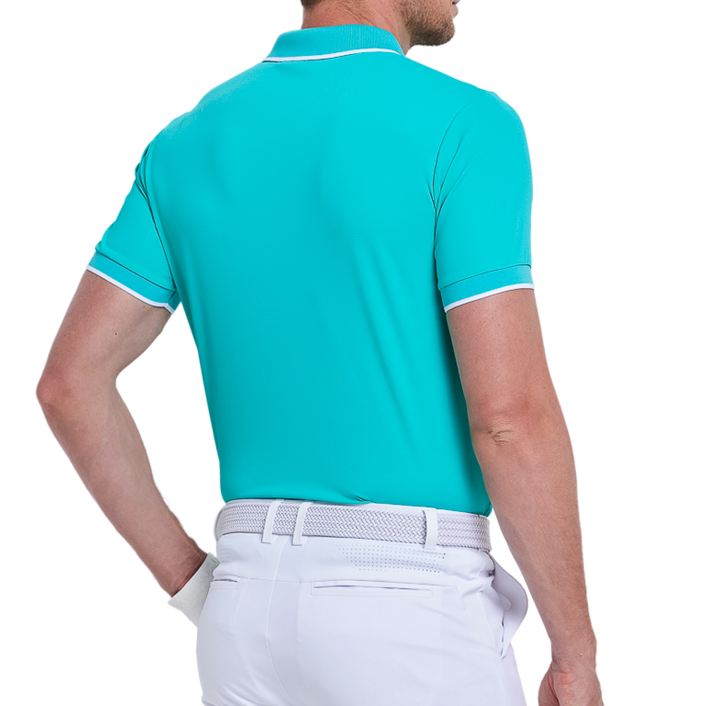 メンズ アイスフィール ジャカード 半袖Tシャツ（ティールグリーン）