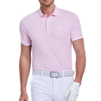 メンズ アイスフィール ジャカード 半袖Tシャツ（ピンク）