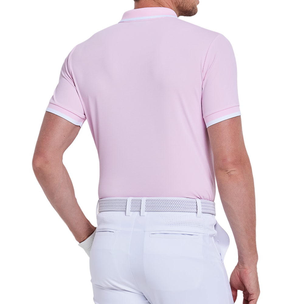 メンズ アイスフィール ジャカード 半袖Tシャツ（ピンク）