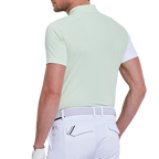 男方格透氣短袖(淺綠)