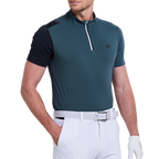 Men's checkered breathable short-sleeved shirt (dark green)