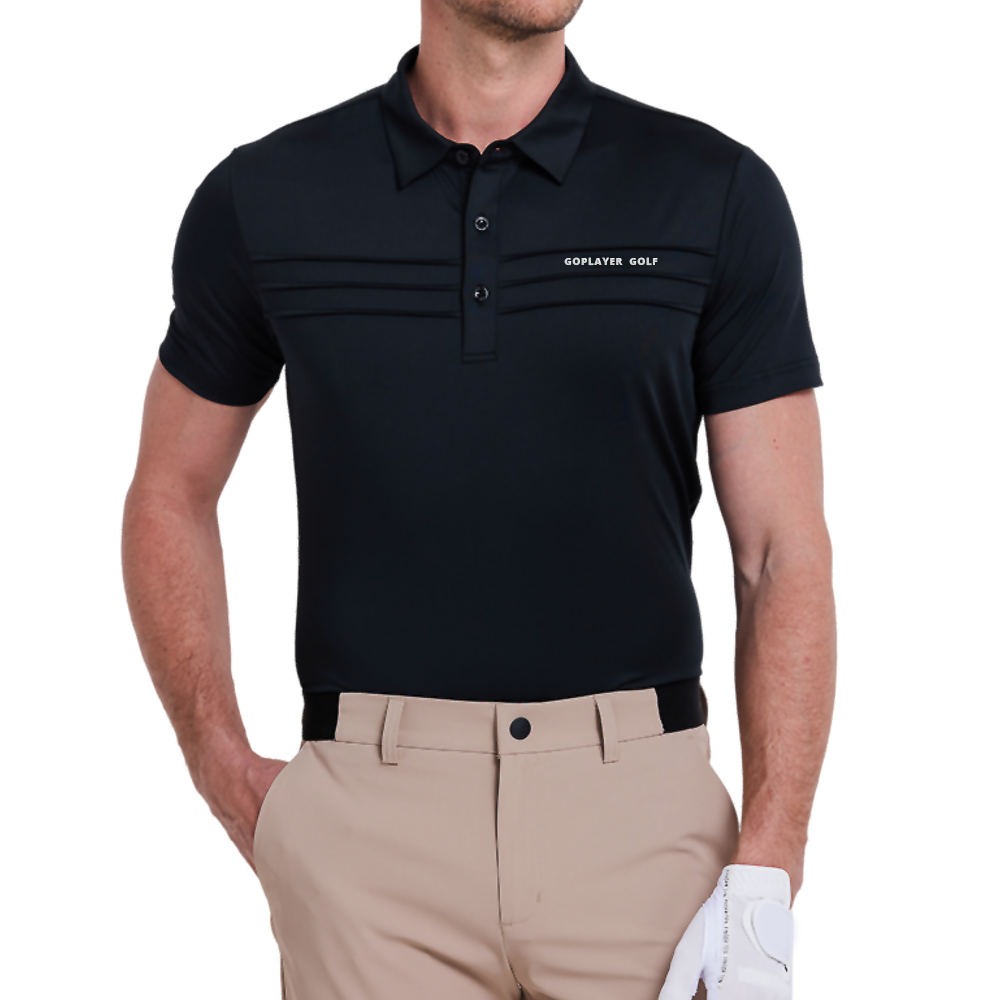 Men's Ultra-Thin Plain Knit Short-Sleeve T-Shirt (Black)