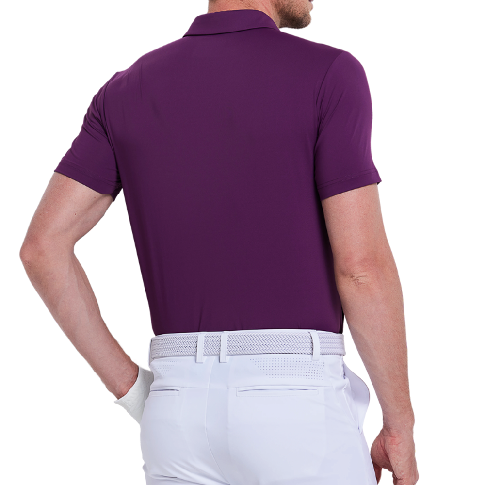 Men's Ultra-Thin Plain Knit Short-Sleeve T-Shirt (Purple)