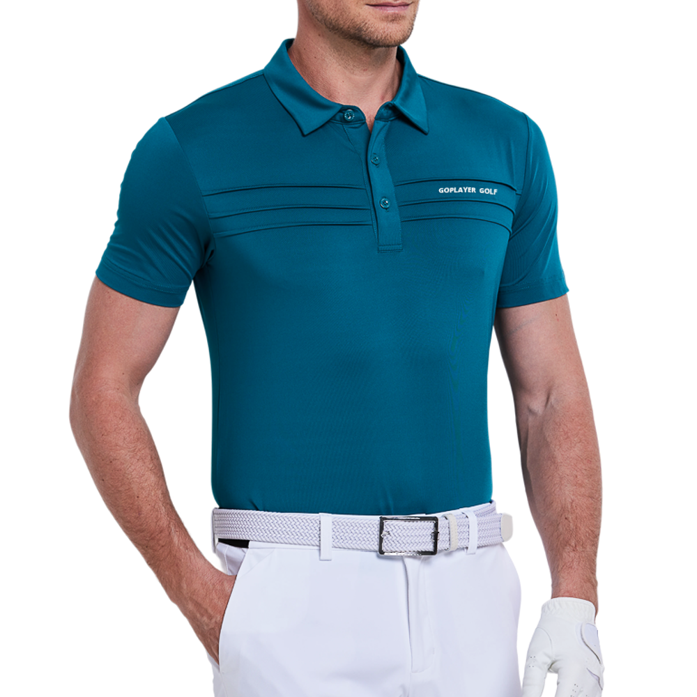 Men's Ultra-Thin Plain Knit Short-Sleeve T-Shirt (Dark Green)