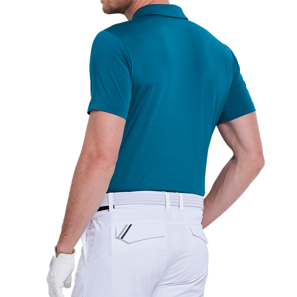 Men's Ultra-Thin Plain Knit Short-Sleeve T-Shirt (Dark Green)