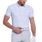 メンズカラフルストライププリント半袖シャツ（ライトグレー）