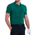 Men's short-sleeved shirt with side waist openings for a cooling effect (dark green)
