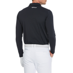 メンズ高密度襟付き長袖シャツ（ブラック）