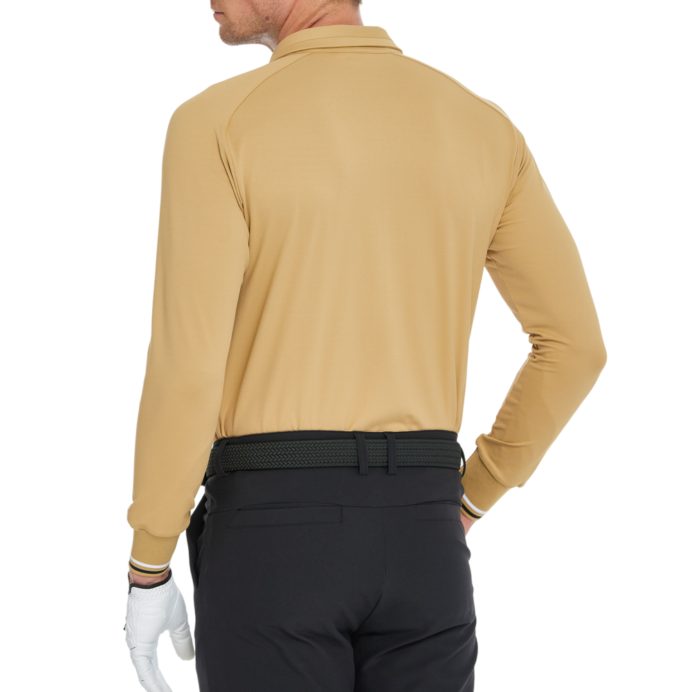 メンズ ソフトグロス 長袖 襟付きトップス（タオ・フアン）