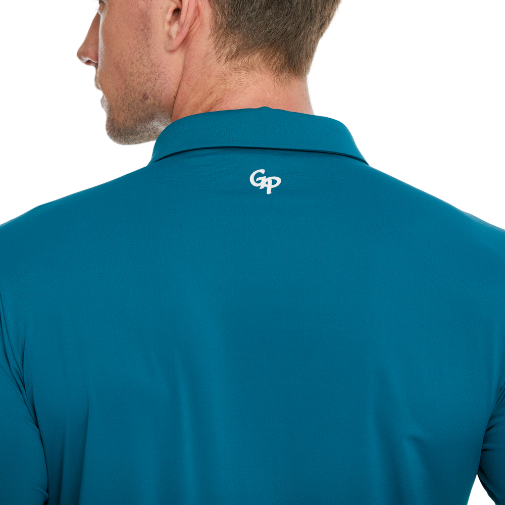 メンズ高密度通気性ラペル長袖シャツ（ダークグリーン）