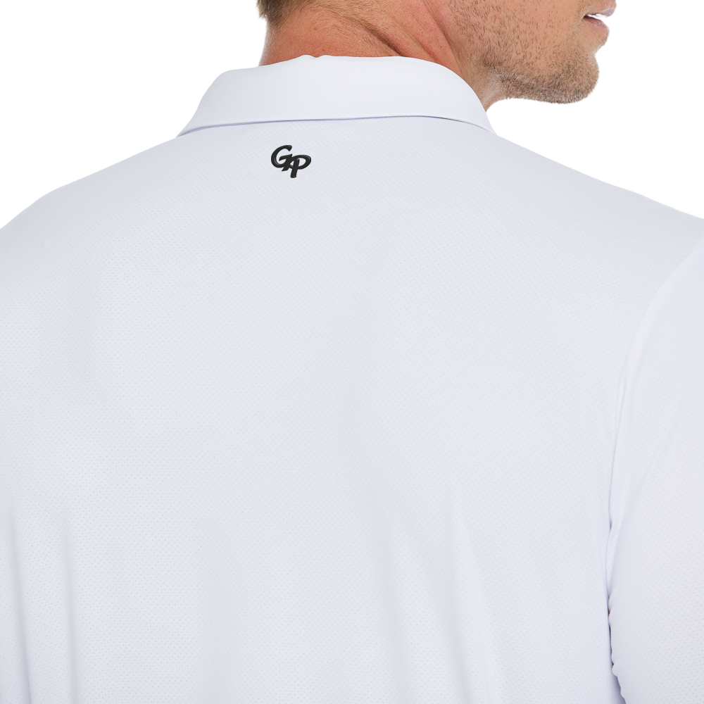 メンズ高密度通気性ラペル長袖シャツ（ホワイト）