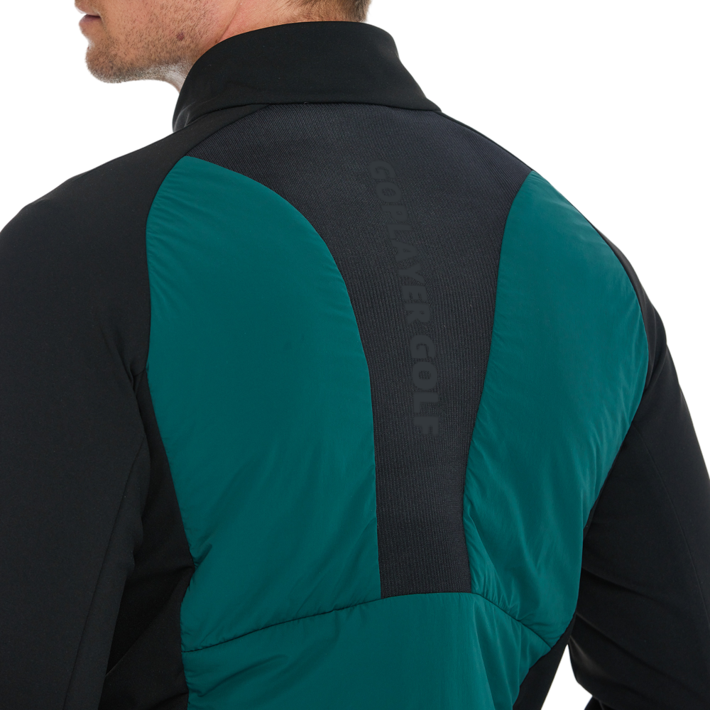 メンズ 厚手 中綿入り 暖かいジャケット（ダークグリーン）