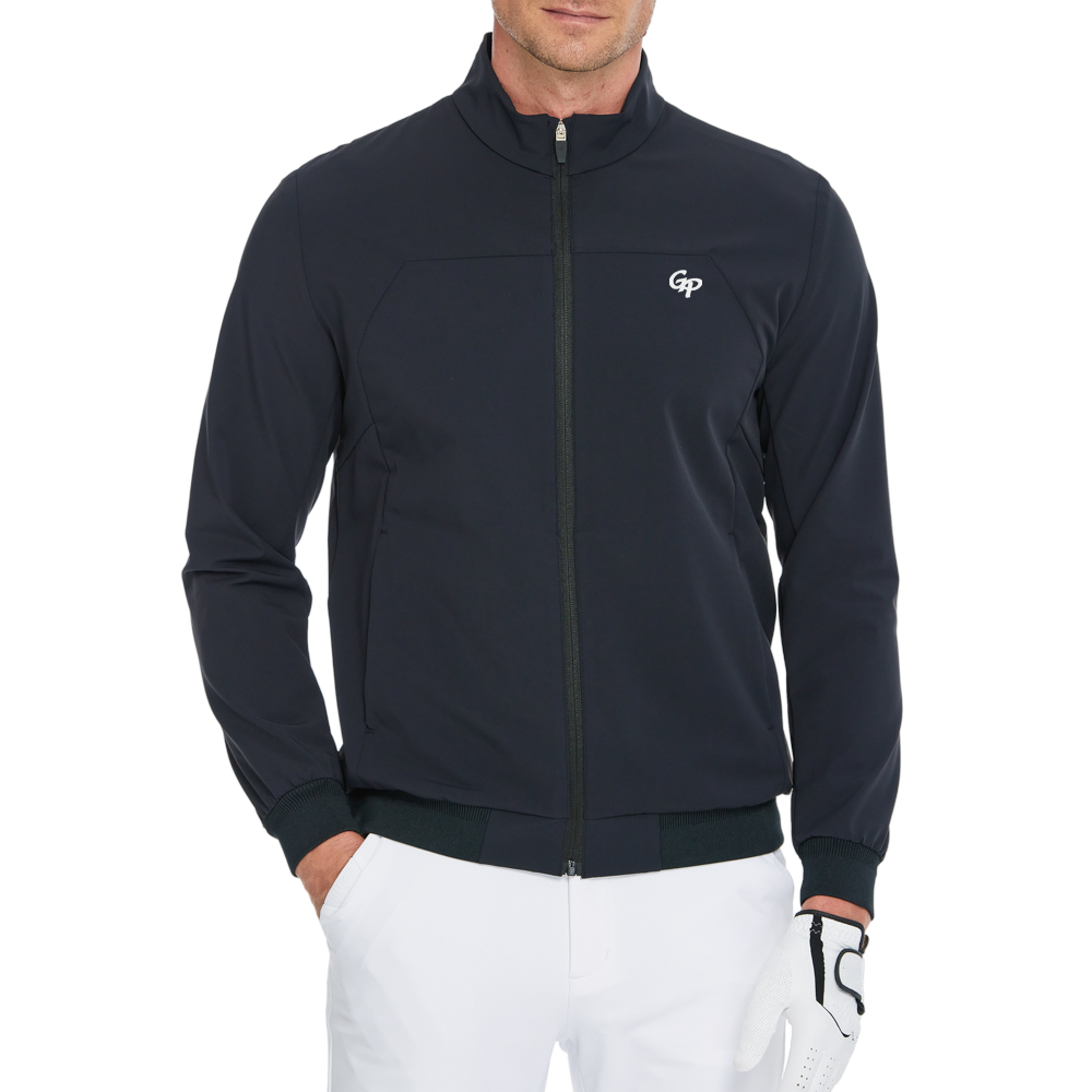 メンズ軽量防風・撥水ウィンドブレーカー（ブラック）